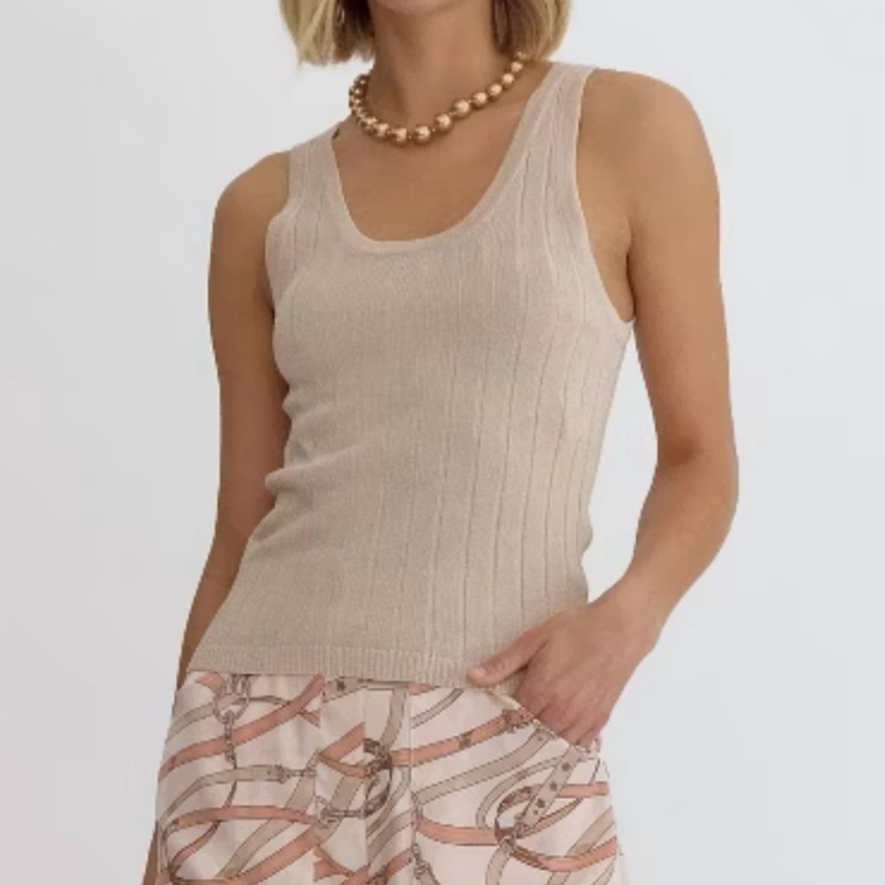 Nordstrom Gold Sparkle Sweater Tank
